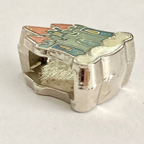 Vintage Disney Cinderella Castle Slider Charm Sleeping Beauty Disneyland Stamped - Picture 5 of 7